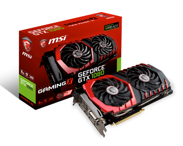 MSI Geforce GTX 1080 8GB DDR5 – Gaming X